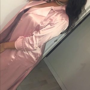 Pink duster jacket